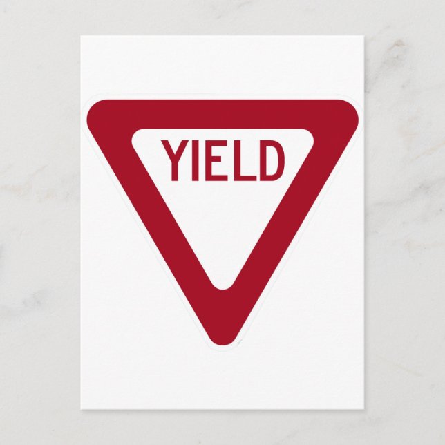 Yield Sign Postcard (Front)