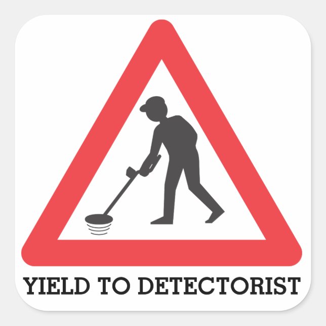 Yield to Detectorist Stickers (Front)