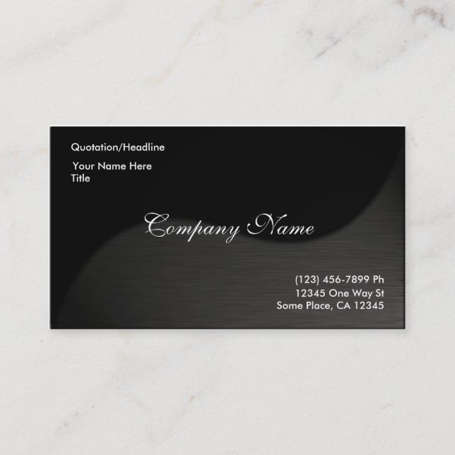 Yiin & Yang "balanced" Elegant Business Card (Front)