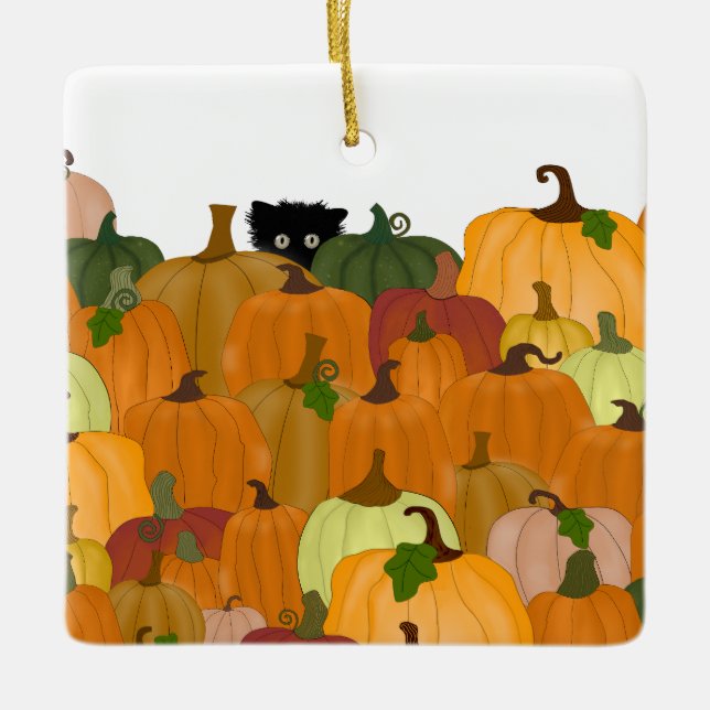 Yikes! Pumpkins Ornament (Front)