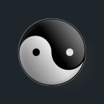 Yin and Yan Button<br><div class="desc">The classic and elegant yin yang symbol on a stylish button</div>