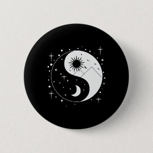 Yin And Yang 2 Inch Round Button