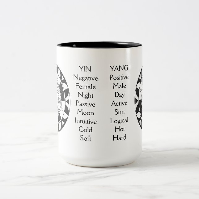 Yin and Yang Asian Symbol Meanings Mug (Center)