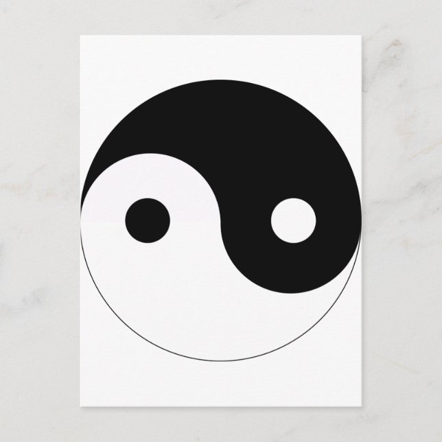 yin and yang balance symbol religion tao taoism postcard (Front)