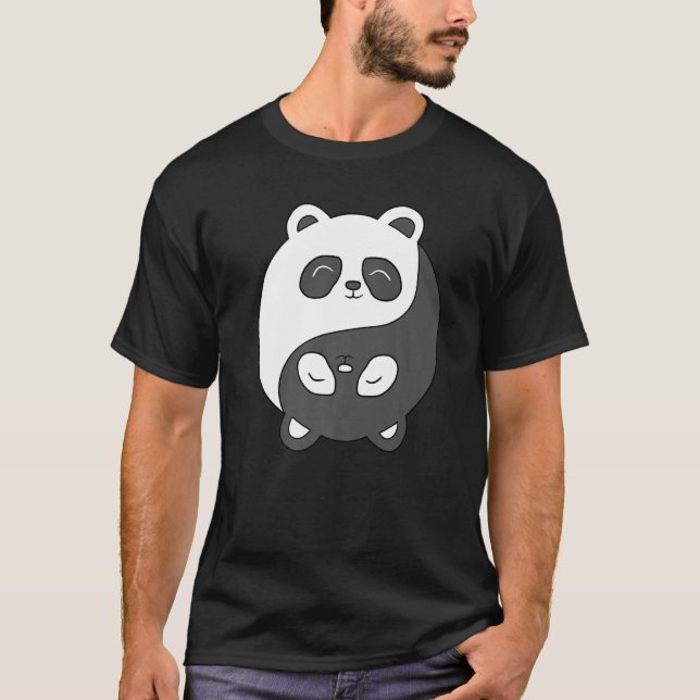Yin and Yang Bear Predator Koala Meditation Acro H T-Shirt (Front)