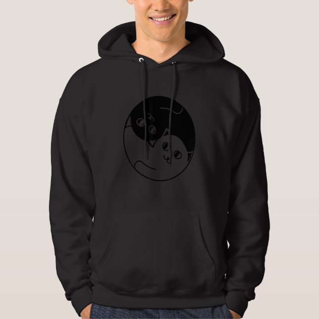 Yin and Yang Cats Hoodie (Front)