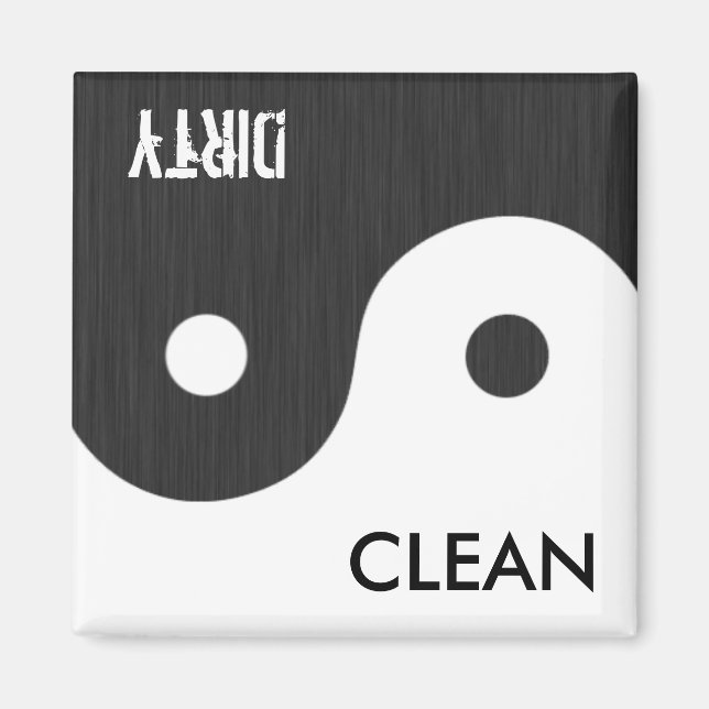 Yin and Yang Clean / Dirty Dish Wsher Magnet (Front)