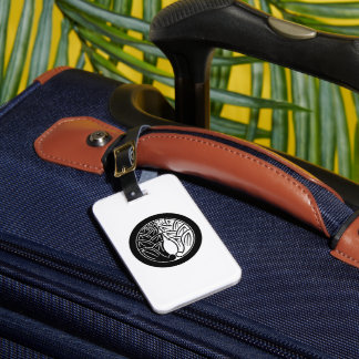 Yin and yang Embracing japanese gingers in circle Luggage Tag