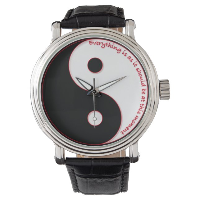 Yin and Yang "Everything is as it should be..." Watch (Front)