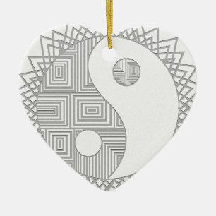 Yin and Yang I Ceramic Ornament