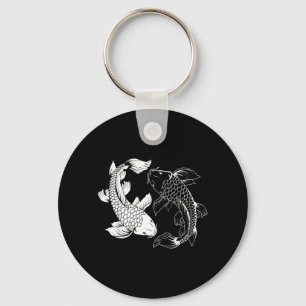 Yin and Yang Japanese Koi Fish Keychain