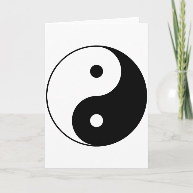 Yin and Yang Motivational Philosophical Symbol Card (Front)