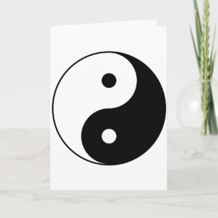 Yin and Yang Motivational Philosophical Symbol Card