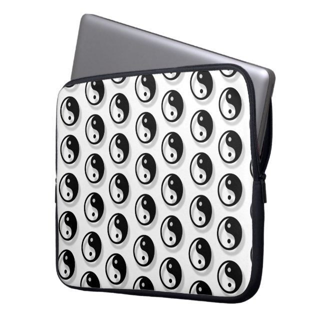 Yin And Yang Pattern Laptop Sleeve (Front Left)