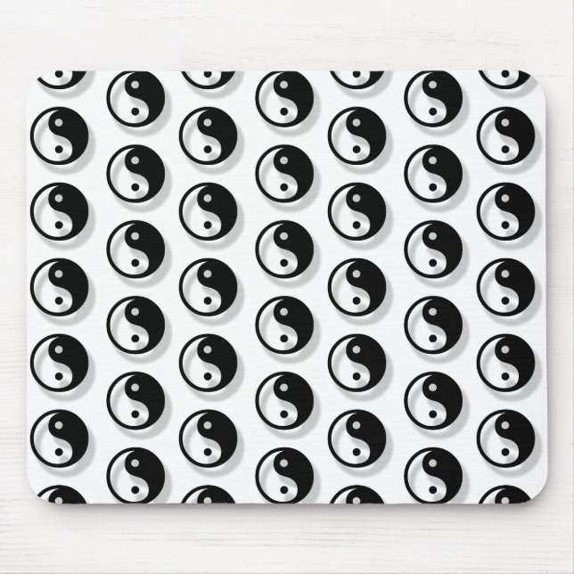 Yin And Yang Pattern Mouse Pad (Front)