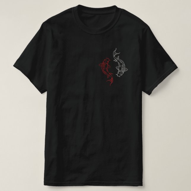 yin and yang printed T-shirt (Design Front)