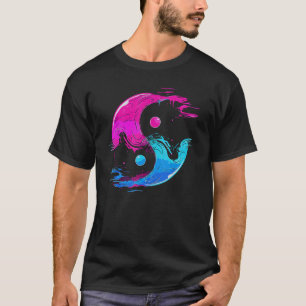 Yin and Yang Qi Gong Tai Chi Synthwave Fusion Wate T-Shirt
