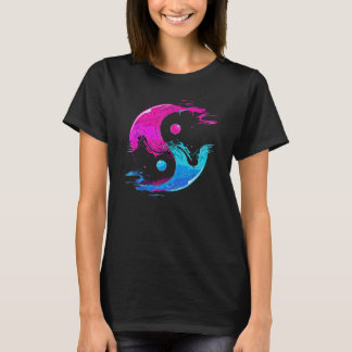 Yin and Yang Qi Gong Tai Chi Synthwave Fusion Wate T-Shirt