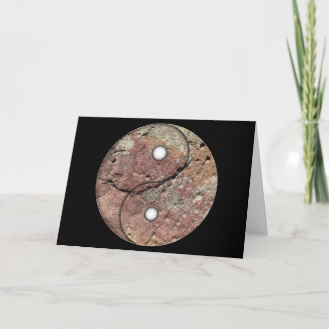 Yin and Yang Rock Art  Card (Front)