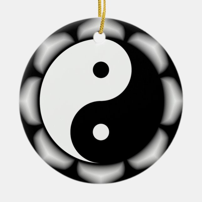 Yin and Yang Round Ornament (Front)