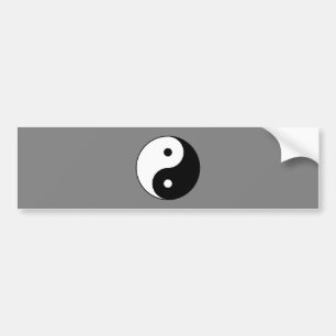 Yin and Yang Symbol (Chinese Taoist Taijitu) Bumper Sticker