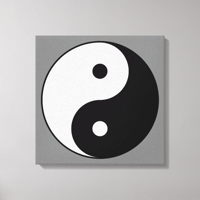 Yin and Yang Symbol (Chinese Taoist Taijitu) Canvas Print (Front)