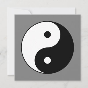 Yin and Yang Symbol (Chinese Taoist Taijitu) Card