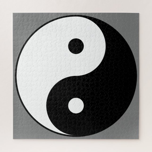 Yin and Yang Symbol (Chinese Taoist Taijitu) Jigsaw Puzzle (Vertical)