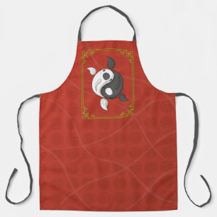 Yin and Yang the Koi All-Over Print Apron