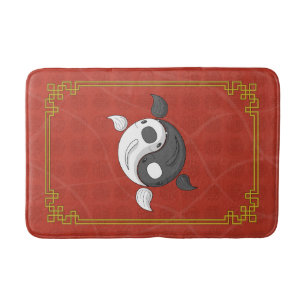 Yin and Yang the Koi Bath Mat