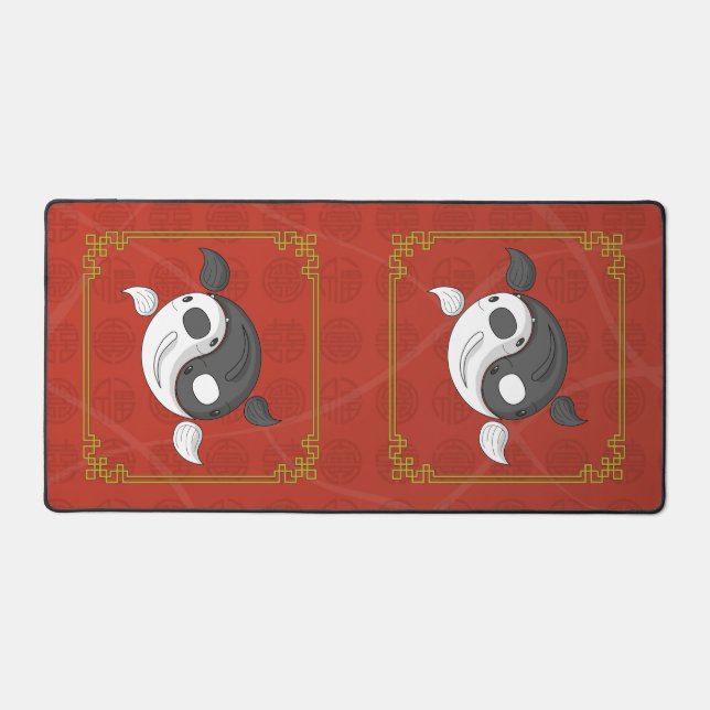 Yin and Yang the Koi Desk Mat (Front)