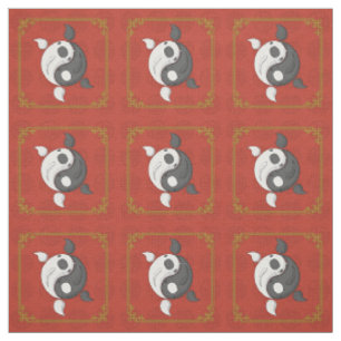 Yin and Yang the Koi Fabric