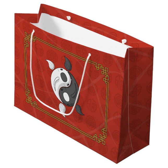 Yin and Yang the Koi Gift Bag (Front Angled)
