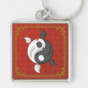 Yin and Yang the Koi Keychain