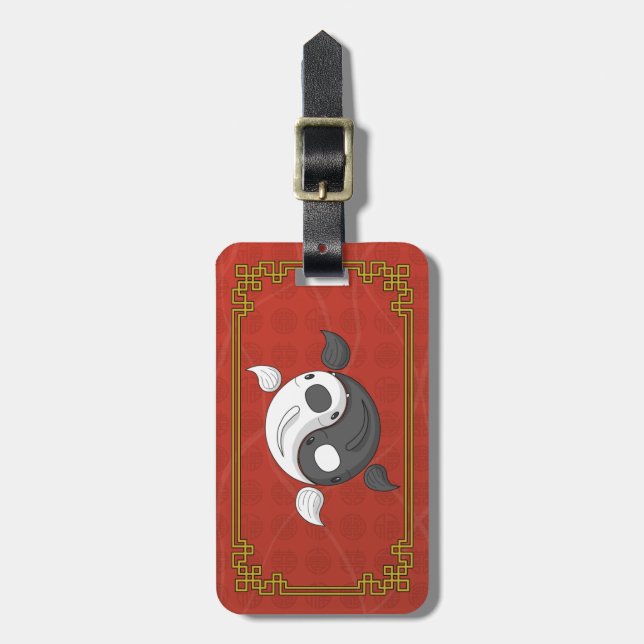 Yin and Yang the Koi Luggage Tag (Front Vertical)