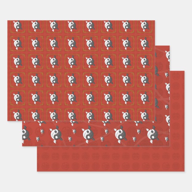 Yin and Yang the Koi Wrapping Paper Set (Set)