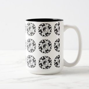 Yin and Yang Tiled Asian Symbol Mug