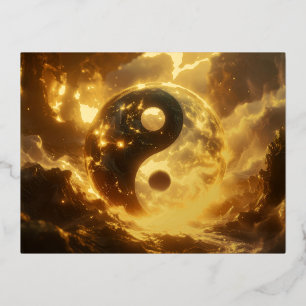 YIN AND YANG - Yijing - Foil Holiday Postcard