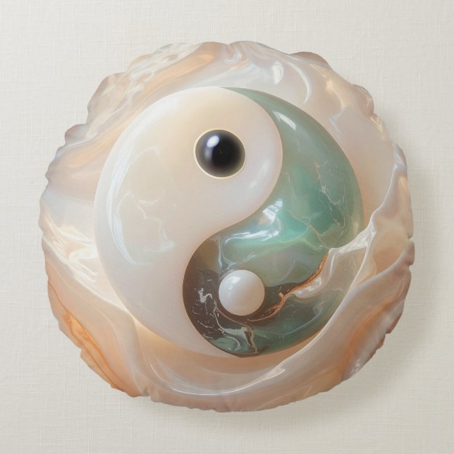 YIN AND YANG - Yijing Round Pillow (Front)