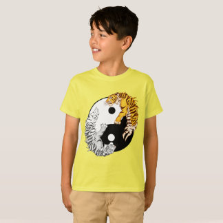 Yin et T-shirt des enfants de tigres de Yang