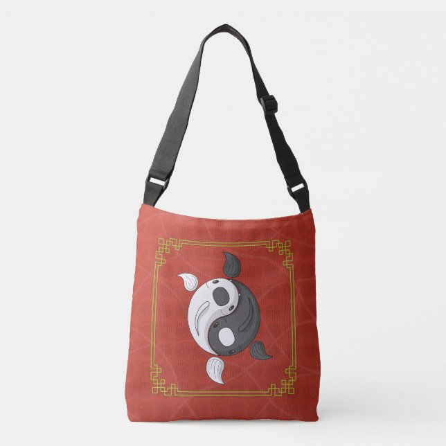 Yin et Yang le sac à imprimé intégral Koi (Devant)