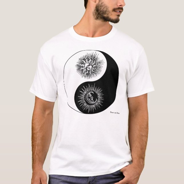 Yin et yang signent - Sun contre le T-shirt de (Devant)