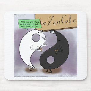 Yin Meets Yang Zen Funny Mouse Pad