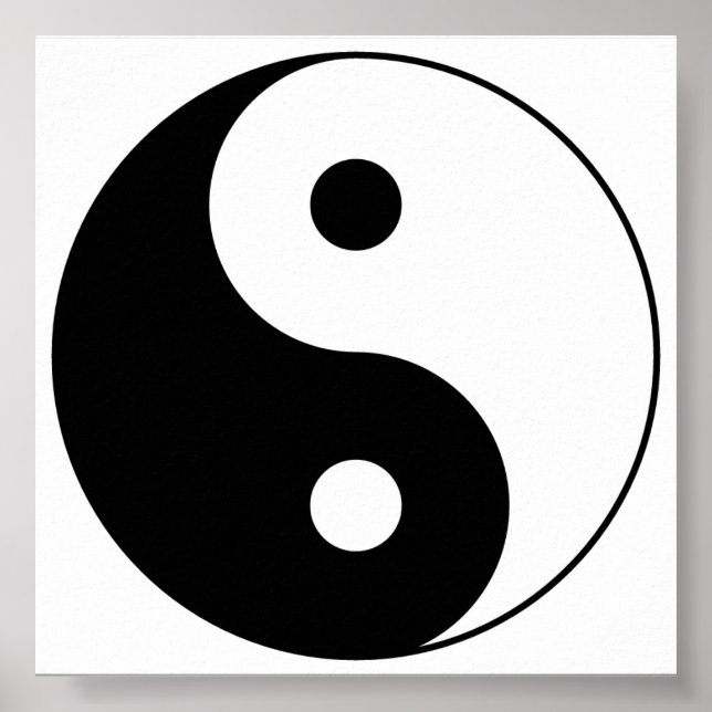 Yin_Yang2 Black and White Poster (Front)