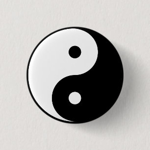 "YIN YANG" 1 INCH ROUND BUTTON