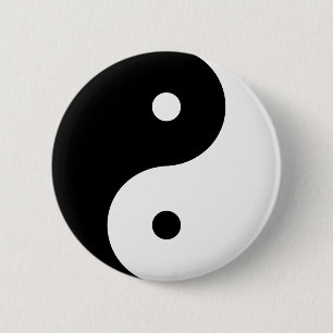 Yin Yang 2 Inch Round Button