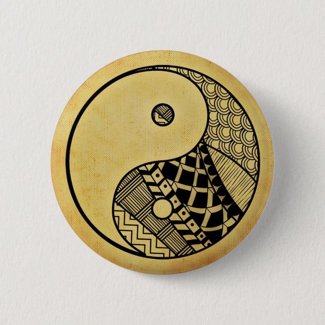 Yin yang 2 inch round button (Front)