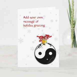 Yin & Yang and Snowflakes Card