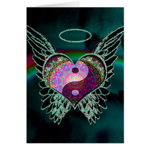 Yin Yang, Ange Wings and Heart