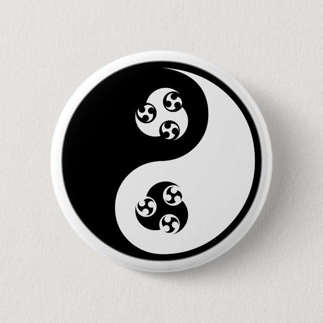 Yin Yang Anime 2 Inch Round Button (Front)